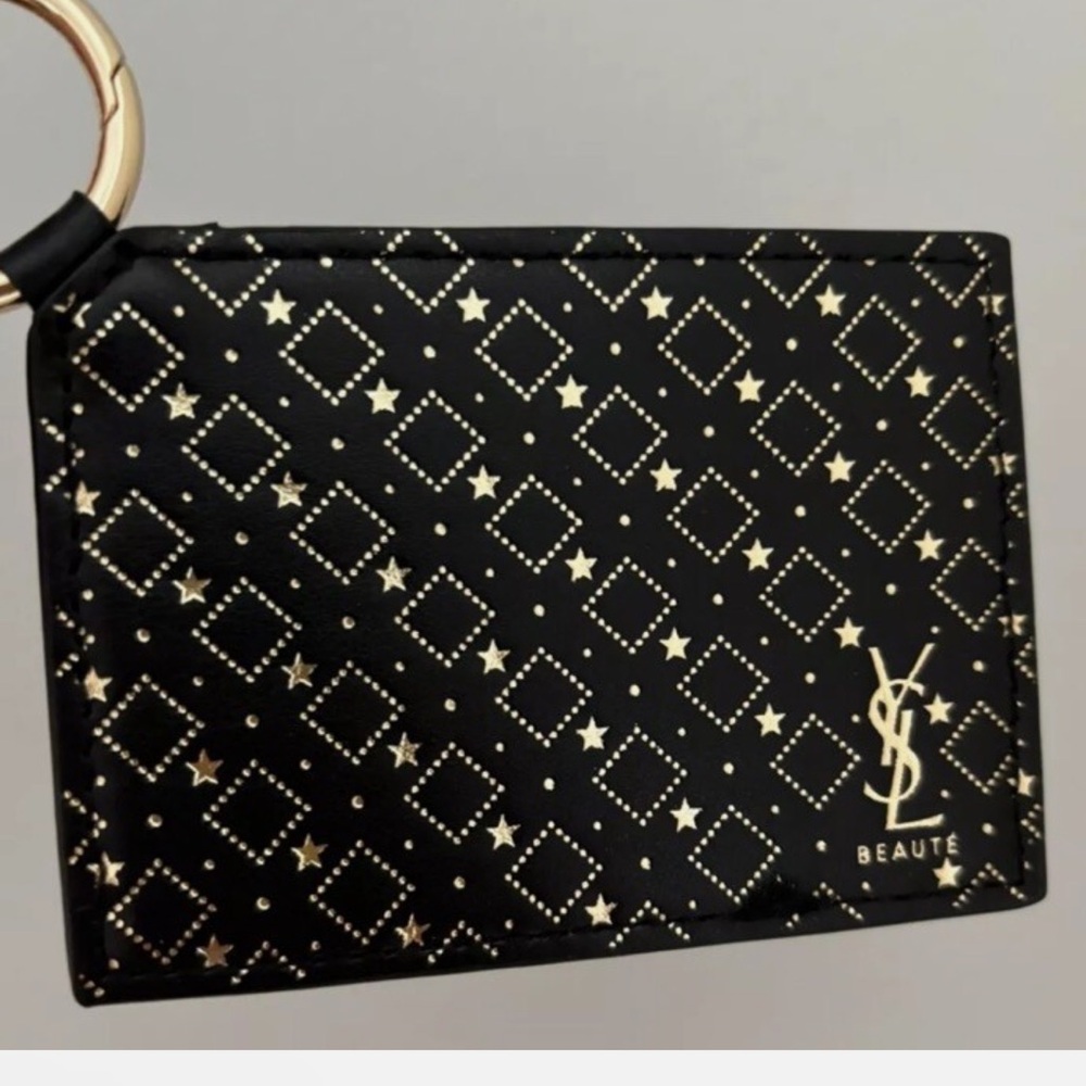Get your 3 Black and Gold Women's YSL beute mirror keychains